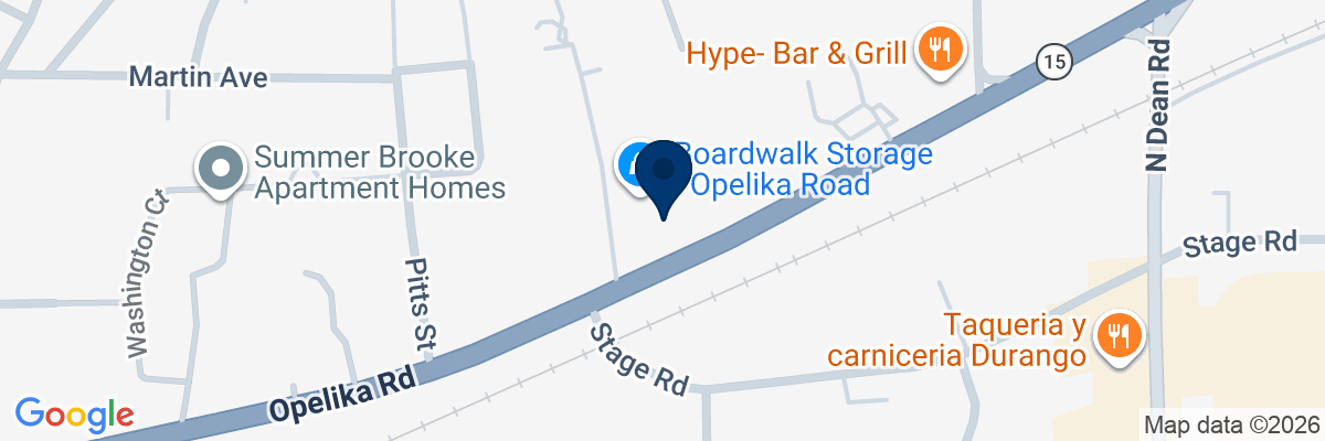 Map showing facility locations