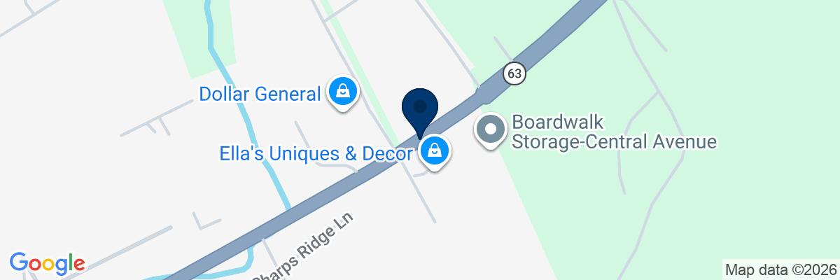 Map showing facility locations